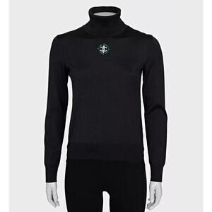 Chanel Black Slim-Fit Turtleneck Sweater - Size 36